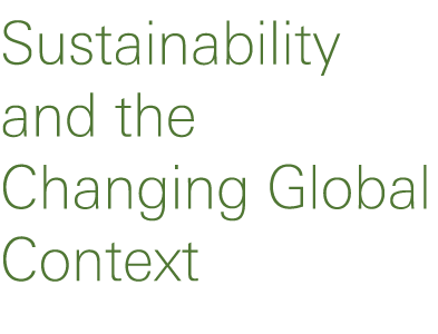 Sustainability and the Changing Global Context 